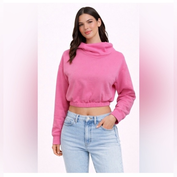 New Naked Wardrobe Women Pink Hoodie Size Large - Picture 9 of 9